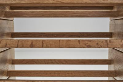 Oak Six Tiered Stackable Wine Rack Europe 1970s