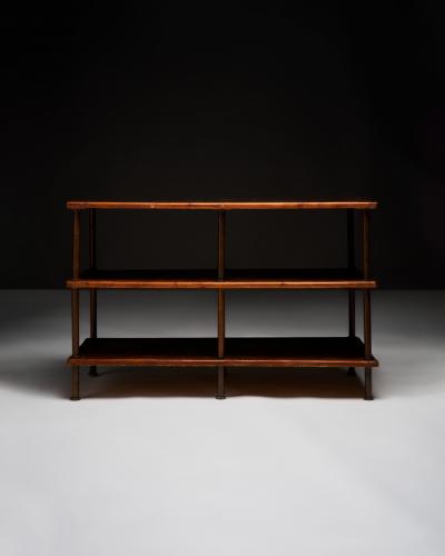 Oak and Copper Industrial Console France 20th C