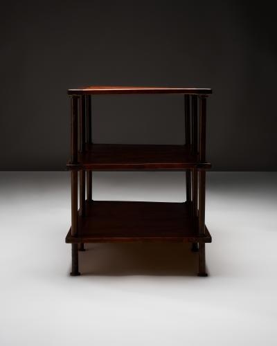 Oak and Copper Industrial Console France 20th C