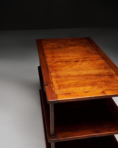 Oak and Copper Industrial Console France 20th C