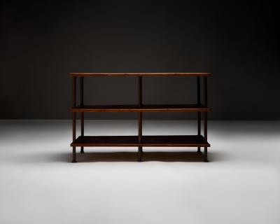Oak and Copper Industrial Console France 20th C