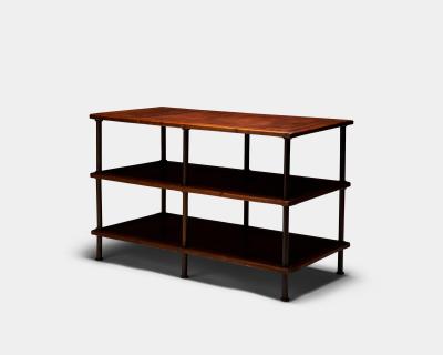 Oak and Copper Industrial Console France 20th C
