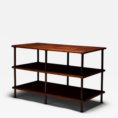 Oak and Copper Industrial Console France 20th C