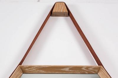 Oak and Leather Hexagon Mirror Natural