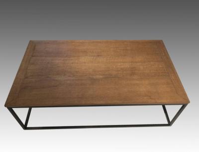 Oak and Steel Coffee Table