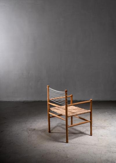Oak and rope side chair Denmark 1960s