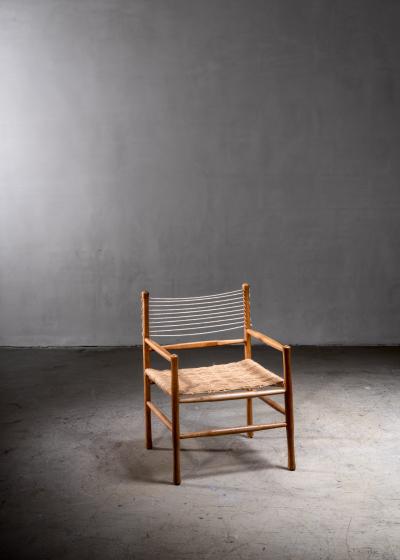 Oak and rope side chair Denmark 1960s
