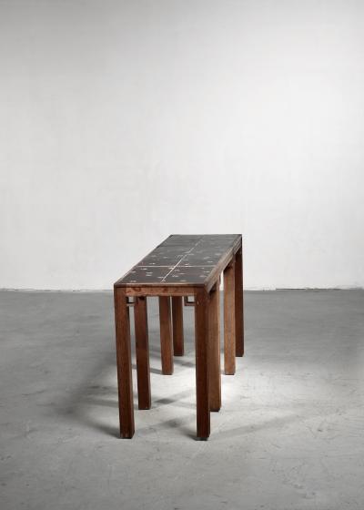 Oak console table