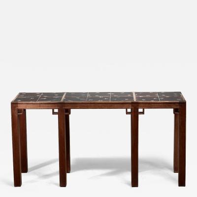 Oak console table