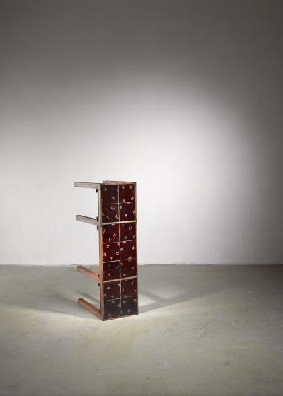 Oak console table with ceramic tile top