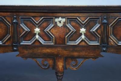 Oak walnut dresser base