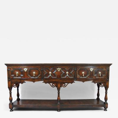 Oak walnut dresser base