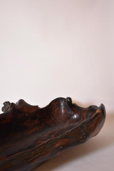 Oblong bowl in Macassar ebony 1970s