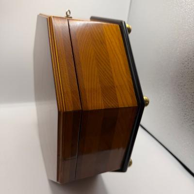 Octagonal Bauhaus Box Ash Walnut Maple Mahogany Velvet Vienna circa 1920