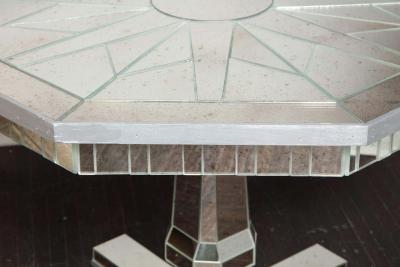 Octagonal Mirrored Centre Hall Table