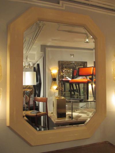 Octagonal Shagreen Mirror