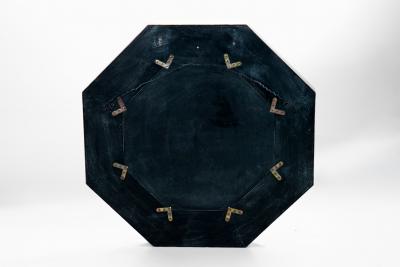Octagonal Shaped Rattan Mirror