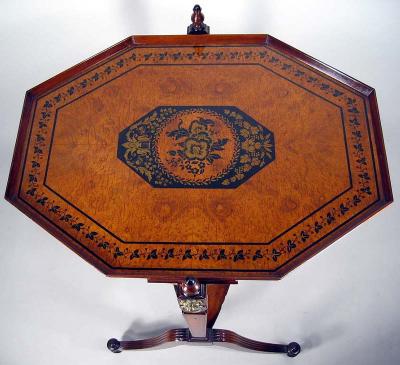 Octagonal Tilt Top Tray Table