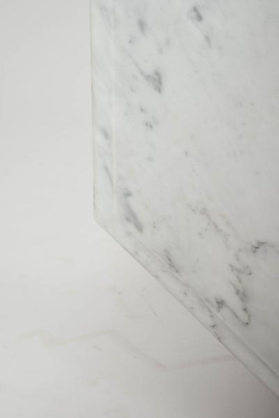 Octagonal Top Dining Table in Carrara Marble