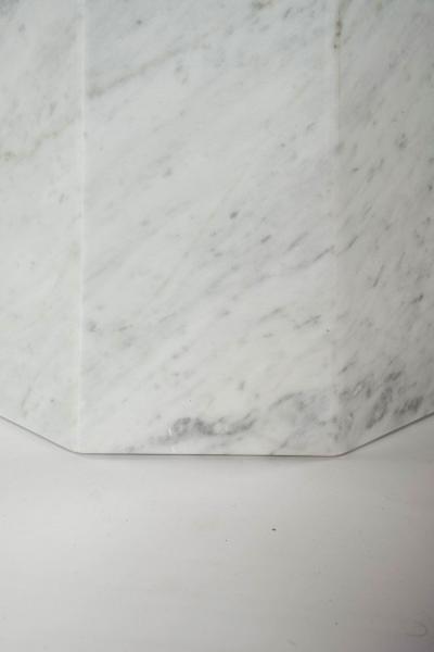 Octagonal Top Dining Table in Carrara Marble