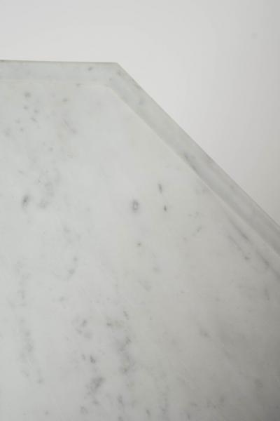 Octagonal Top Dining Table in Carrara Marble