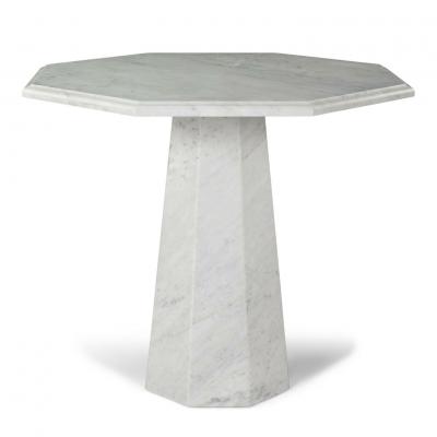 Octagonal Top Dining Table in Carrara Marble