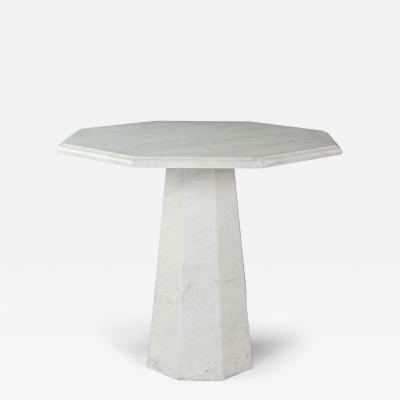 Octagonal Top Dining Table in Carrara Marble
