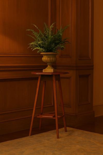 Octagonal Walnut Stand