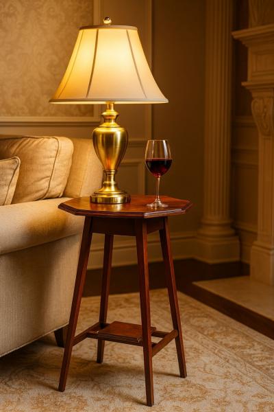 Octagonal Walnut Stand