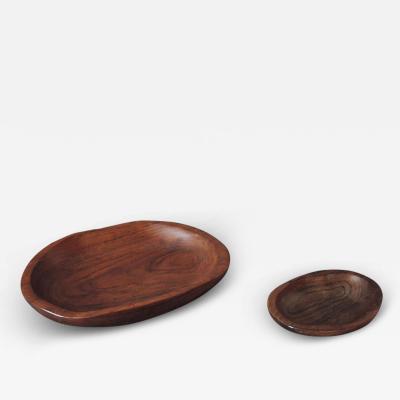 Odile Noll Alexandre and Odile Noll Two Wooden Carved Trays