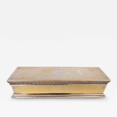 Odiot French Restauration Return of the Bourbons Silver Gilt Box