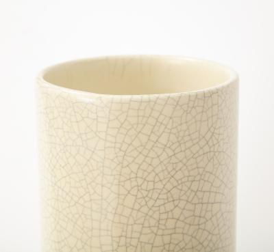 Off white crackle Vase France c 1960