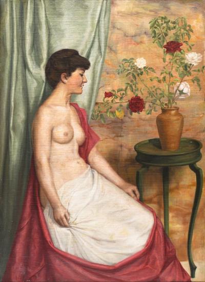 Oil Painting of Nude Woman Unknown 19th Century French School