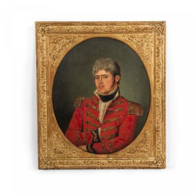 Oil Painting of a Military Officer