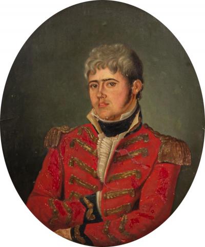 Oil Painting of a Military Officer