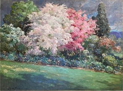 Oil on Canvas Abbott Fuller Graves Spring Garden Kennebunkport Christies NYC