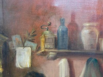 Oil on Canvas Mother and Child Signed A Ripa Italy 19th 20th c 