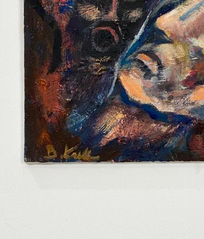 Oil on Canvas of a Head Mid Century