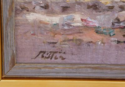 Oil on canvas Laszlo Ritter Hungary 1937 2003 3 beach scene paintings