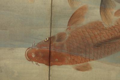 Okamoto H sui Koi and Mooring Post 1920s 30s