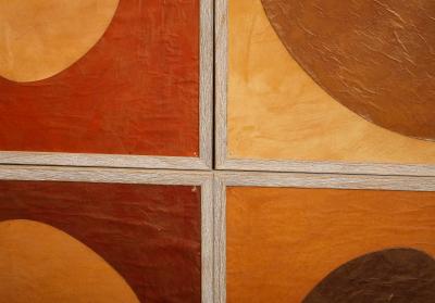 Olav Mathiesen Chic set of 25 framed Japanese paper collages