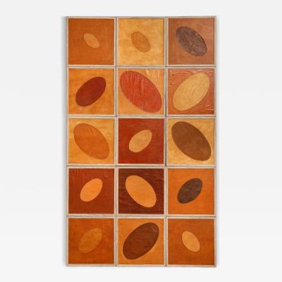 Olav Mathiesen Chic set of 25 framed Japanese paper collages