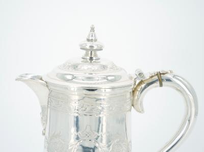 Old English Engraved Exterior Silver Plate Walker Hall Tankard