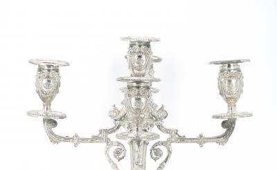 Old English Sheffield Silver Plate Five Arm Tableware Candelabra
