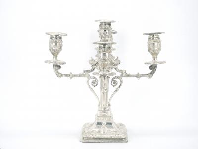 Old English Sheffield Silver Plate Five Arm Tableware Candelabra