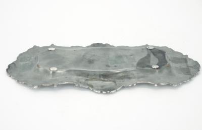 Old English Sheffield Silver Plate Snuffer Tray Engraved Interior