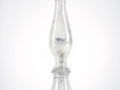 Old English Sheffield Silver Plate Tableware Pair Two Ram Candelabra