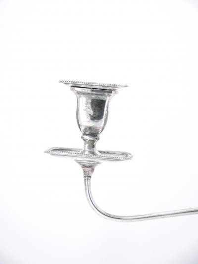 Old English Sheffield Silver Plate Tableware Pair Two Ram Candelabra