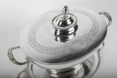 Old English Sheffield Silver Plated Covered Tureen