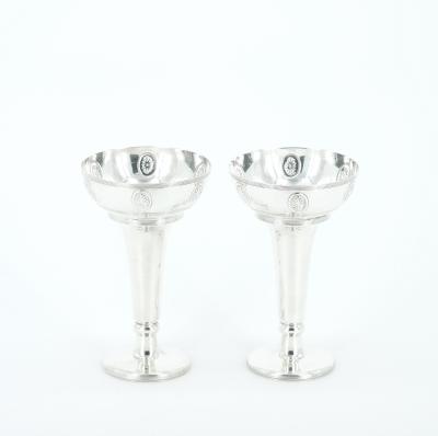 Old English Sheffield Silver Plated Pair of Decorative Bud Vases